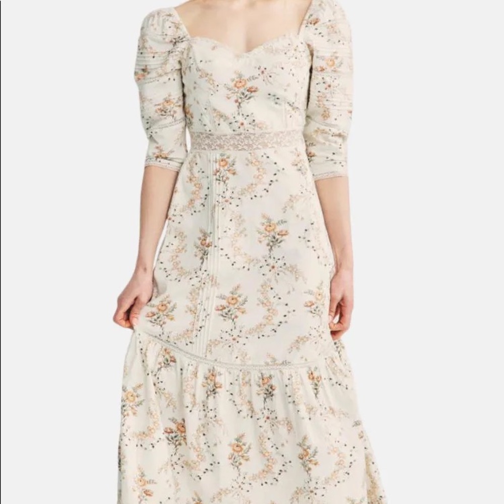 LoveShackFancy Calluna Maxi Dress in Winding Bow Floral